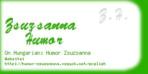 zsuzsanna humor business card